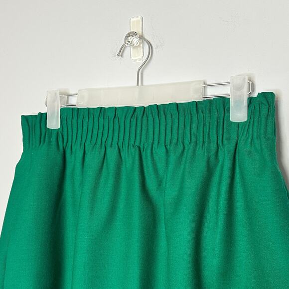 J. Crew Sidewalk Mini Skirt Size 8 Wool Blend Kelly Green Pockets Preppy Stretch - Picture 3 of 7